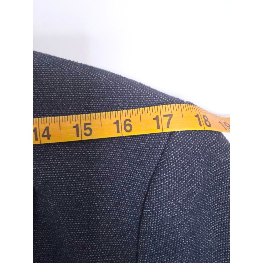 Angelo Litrico Blue Textured Slim Fit Two Button Top Stitch Sport Coat US 42 - Picture 12 of 14